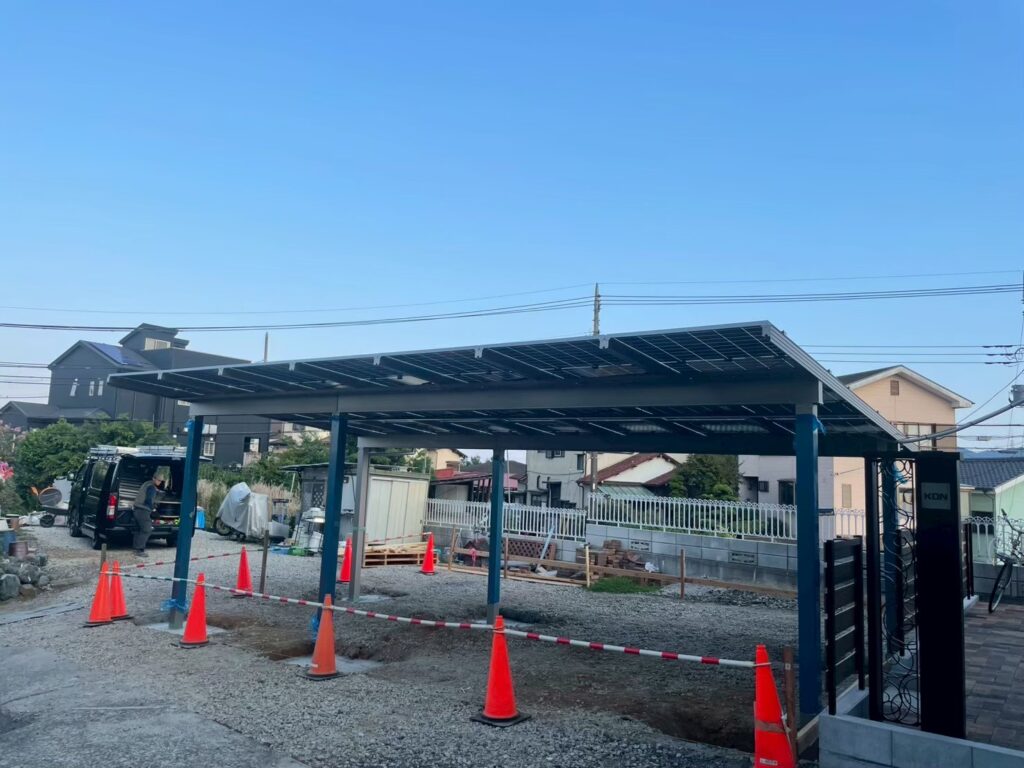 ソーラーカーポート設置工事