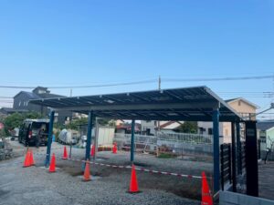 ソーラーカーポート設置工事